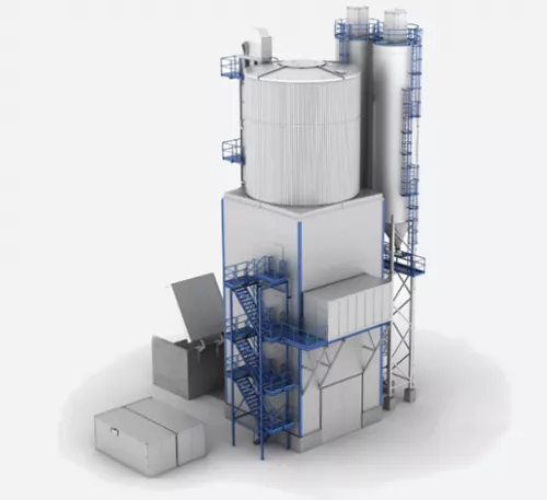 Kamet Tower concrete mixing plant